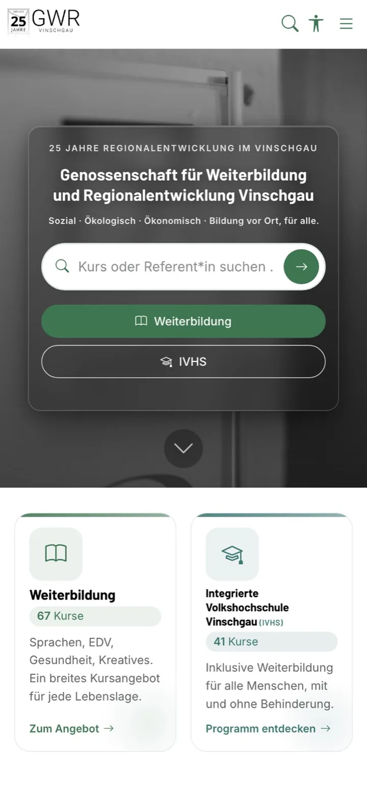 Mobile and as an app, GWR Vinschgau